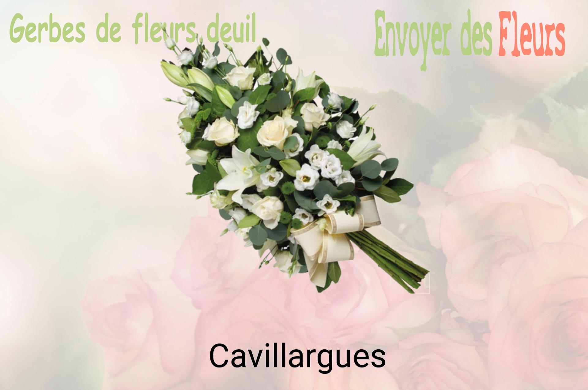 Gerbe de fleurs de deuil livrée à Cavillargues